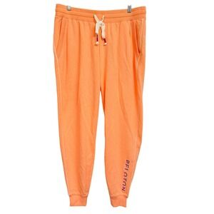 198 | Peloton Ultimate Lightweight Jogger Womens Large Orange Fleece Pants PS121